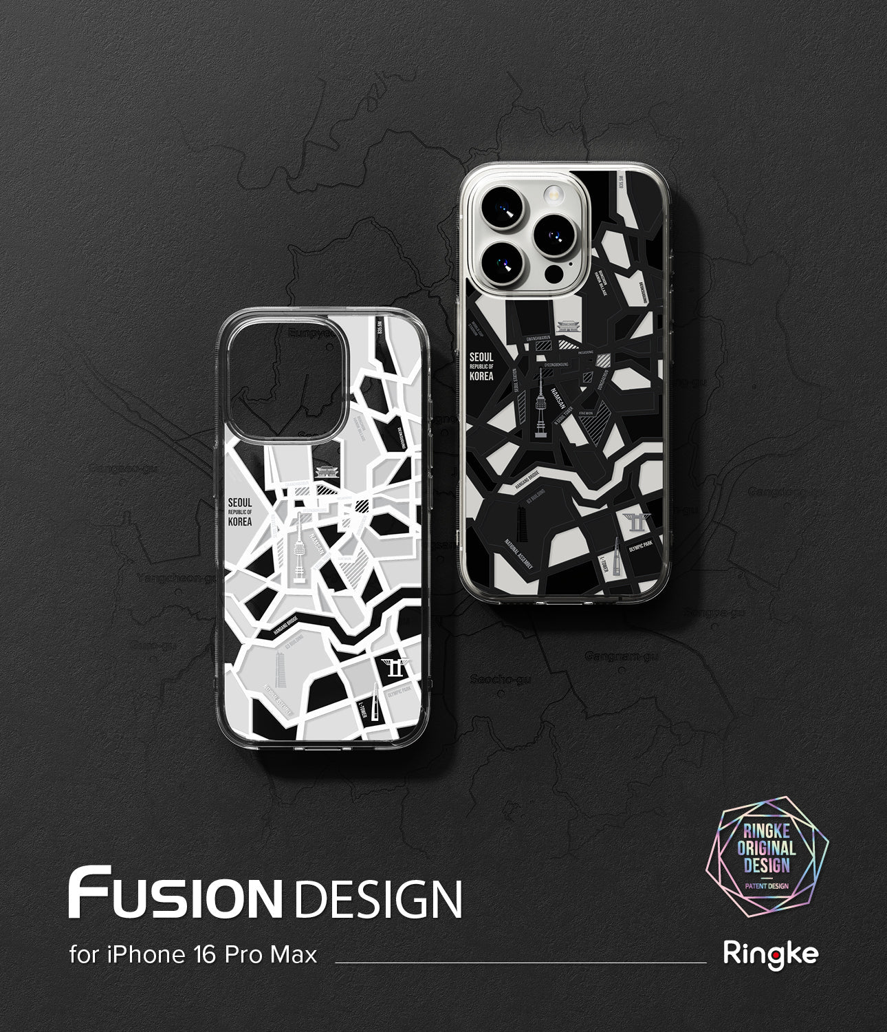 FUSION DESIGN SEOUL MAP WHITE - 16 Pro Max