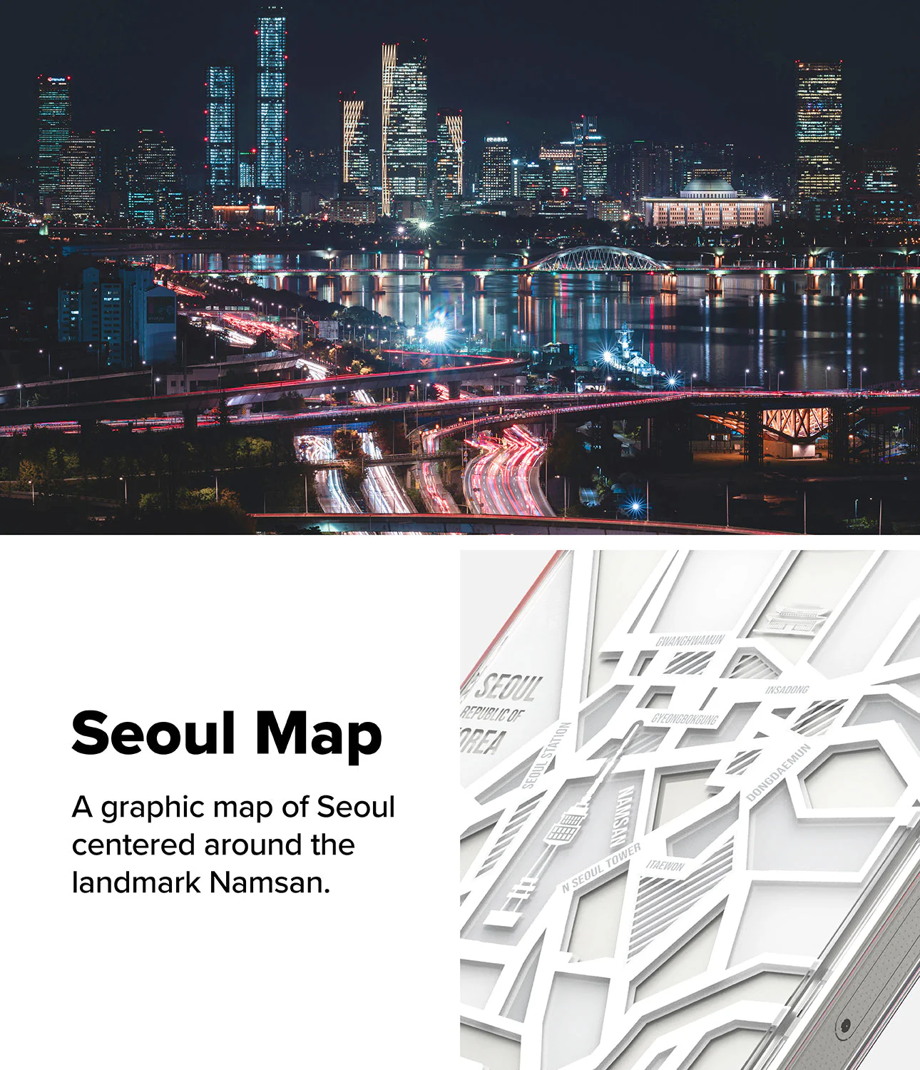 FUSION DESIGN SEOUL MAP WHITE - 16 Pro Max