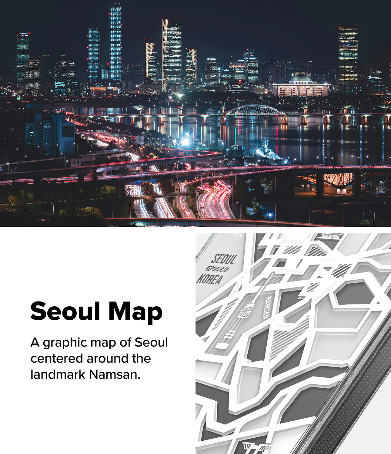 FUSION DESIGN SEOUL MAP WHITE - S25 Ultra