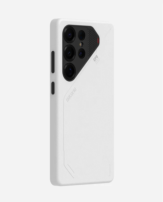 S25 Vegan Leather Case White - S25 Ultra