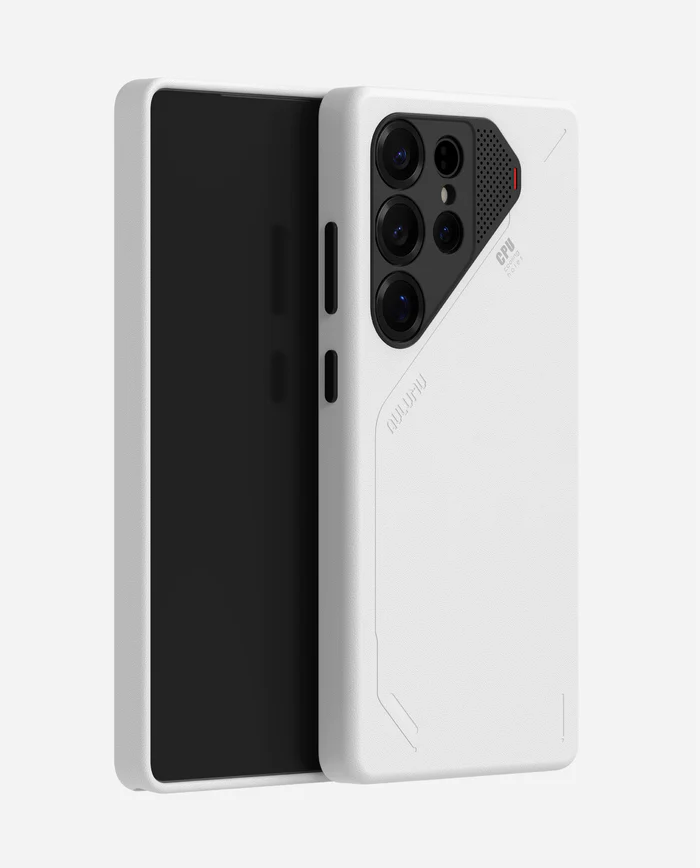 S25 Vegan Leather Case White - S25 Ultra